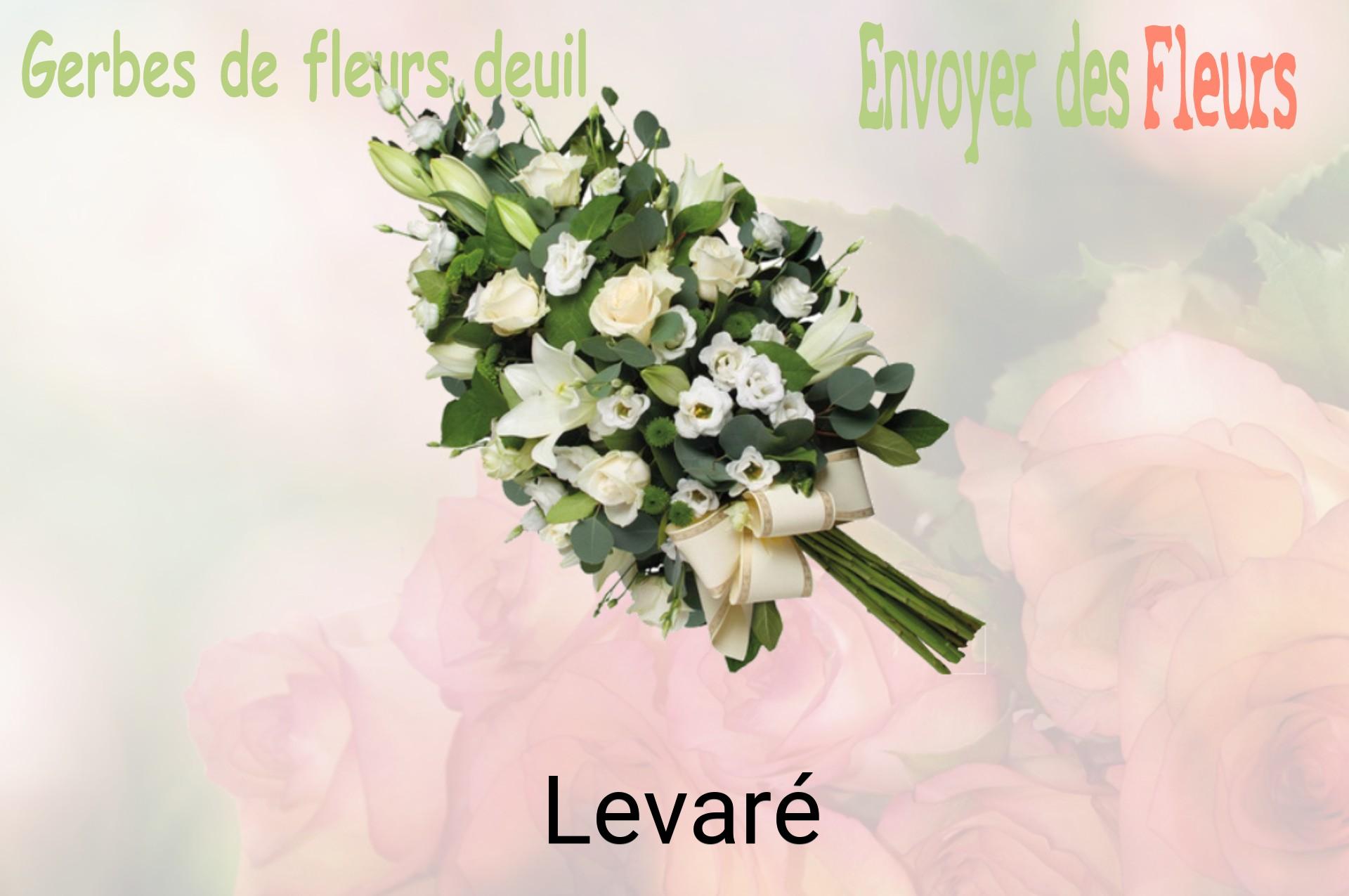 Gerbe de fleurs de deuil livrée à Levaré